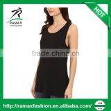 Ramax Custom Women Sleeveless Draped Back Design Workout Tank Top thumbnail-2