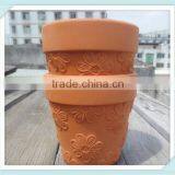 Terracotta Emboss Flower Pot With Flower Emboss thumbnail-5
