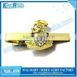 Royal gold finishing two tone plating design custom Tie clip