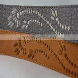 Embroidered PU Leather Round Buckle Belt for Women thumbnail-4