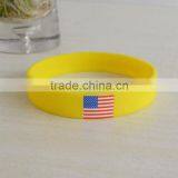 United States Silicone Bracelets With Silk Printing , Silicone Rubber Hand Band thumbnail-1