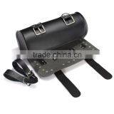 Motorcycle Scooters Black Leather Tool Roll Pouch Saddle Bag Storage For Harley thumbnail-3