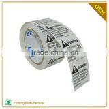 Wholesale High Quality Waterproof Warning Adhesive Label Sticker thumbnail-5