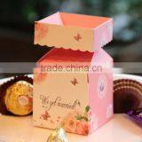 Hot Sale Wedding Paper Favor Box Pink Wedding Paper Favor Box Ribbon Wedding Paper Favor Box thumbnail-1