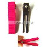 Single Prong Grosgrain Ribbon Full Lined Alligator Hair Clip (FCK-100960030-A) thumbnail-1