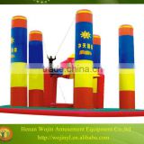 exciting inflatable five pillars bungee jumping fantastic sport game for adults