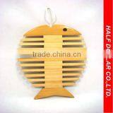 Fish-like Bamboo Pot Holder For One Dollar Item, Heat Resistant For Kitchen Use