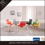 Cheap Plastic Furniture Design Wooden Leg Dinning Room Chair thumbnail-2