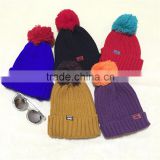 factory price custom crochet beanies chart with pom pom high quality wholesale in stock