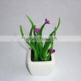 Artificial Mini Green Bonsai With White Pot