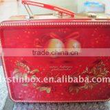 Rectangular Size:180*150*40mm With Lock Hinged Tin Box Packaging