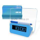 Blue LED Message Board Alarm Clock With Pen Holder thumbnail-2