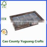 Wholesale Wood Display Cases Vintage Wooden Beauty Earring Organizer Box