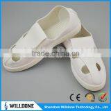 HOT!!! White Leather ESD Shoes, 4-Hole Antistatic Shoes