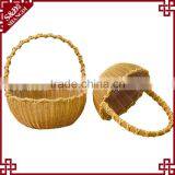 S&D pe Rattan 100 % Handmade Wicker Round Wedding Water Proof Round Decoration Storage Gift Basket With Handle thumbnail-2