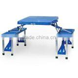 Picnic Time Blue Folding Table With Seats thumbnail-1