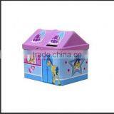 Mini Colored Delicate House Shaped Tin Box thumbnail-1