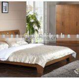 Southeast Style Natural Wood Bedroom Set,Graceful Solid Wooden Furniture Set & Casual Solid Wood Bed thumbnail-1
