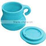 Silicone Travel Collapsible Camping Cup With Lid thumbnail-6