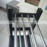 Wood Shoe Bench With Two Metal Racks and Fabric Floral Design Seat Cushion thumbnail-5