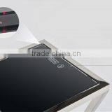 Newest Model Black Glass Console Table Set With Stainless Steel Base For Sale thumbnail-3