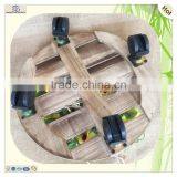 Antique Color Roller Universal Wheel Round Plate Tray thumbnail-3