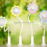 New Style Sunflower USB Charge Air Fan, Foldable Strong Wind Fan For Students thumbnail-5