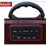 High Fidelity New Ratro Style Home Theatre Bluetooth Speaker Support TF Card With Microphone, Cube Wireless Loudspeaker For Sale thumbnail-6