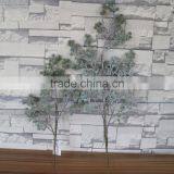 Plastic Podocarpus Pine Tree Branch Flocked thumbnail-2