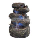 Stacked Rocks Tabletop Water Fountain With LED Lights thumbnail-2