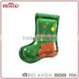 X'mas Decorative Sock Melamine Tray, Funky Sock Shaped Modern Christmas Plate thumbnail-2