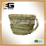 Nature Rattan Cup Shape Garden Plant With Wicker Planter Boxes thumbnail-5