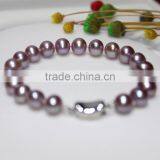 Cheap AAA 7-8mm Round Freshwater Pearl Bracelet thumbnail-1