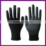 Lightweight Nylon Palm Coated Black PU Gloves ZMR781