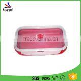 2016 Best Selling Eco-friendly Colorful Lunch Box Set Silicone Collapsible Lunch Box With Customized Logo thumbnail-2