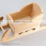 Wooden Art Crift Sled Wood Sled For Christmas Decoration thumbnail-1