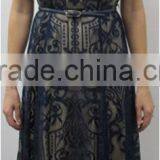 Cap Sleeve Lace With Belt Dress thumbnail-1