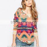 2016 Hot Sale Lady 100%cotton All Over Printed Sweatshirt thumbnail-1