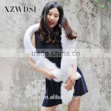 CX-B-17 New Fashion Style Gold And White Fox Fur Shawl Wholesale thumbnail-5
