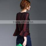 Maxnegio Women Blouse 2017 Lotus Leaf Sleeves Ladies Blouse Fashion Design thumbnail-4