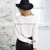 Maxnegio White Blouse Top New Model Long Sleeve Shirts Korean Fashion Clothing Women thumbnail-2