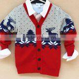 Baby Boys Nordic Snowflake Reindeer Cardigan Sweater thumbnail-3