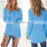 Zm50358b Autumn and Winter Lady Clothing Fashion Pure Color Long Sleeve Sweater thumbnail-3