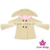 2017 New Design Baby Clothing Coat Sweet Children Clothing With Rabbit Ear Coat Solid Color Baby Boys&Girls Jacket thumbnail-5
