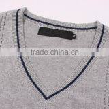 Mens V-neck Latest Design Sweater Wholesale thumbnail-2