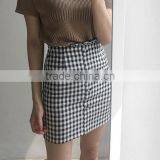 Runwaylover 5338 Sexy Europea Sexy High Waist Sexy Plaid Skirt thumbnail-2