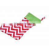 Newest Personalized Burlap Chevron Christmas Stocking thumbnail-4