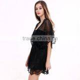 Guangzhou Supplier Fashion Black Lace Sexy Summer Rompers Jumpsuit for Women thumbnail-3