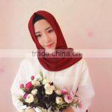 Muslim Scarf Pearl Chiffon Solid Color Long Towel Summer New National Customs of the Hui Multi-color thumbnail-1