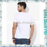Basic Style Soft Pure White V Neck T-Shirt for Men thumbnail-2